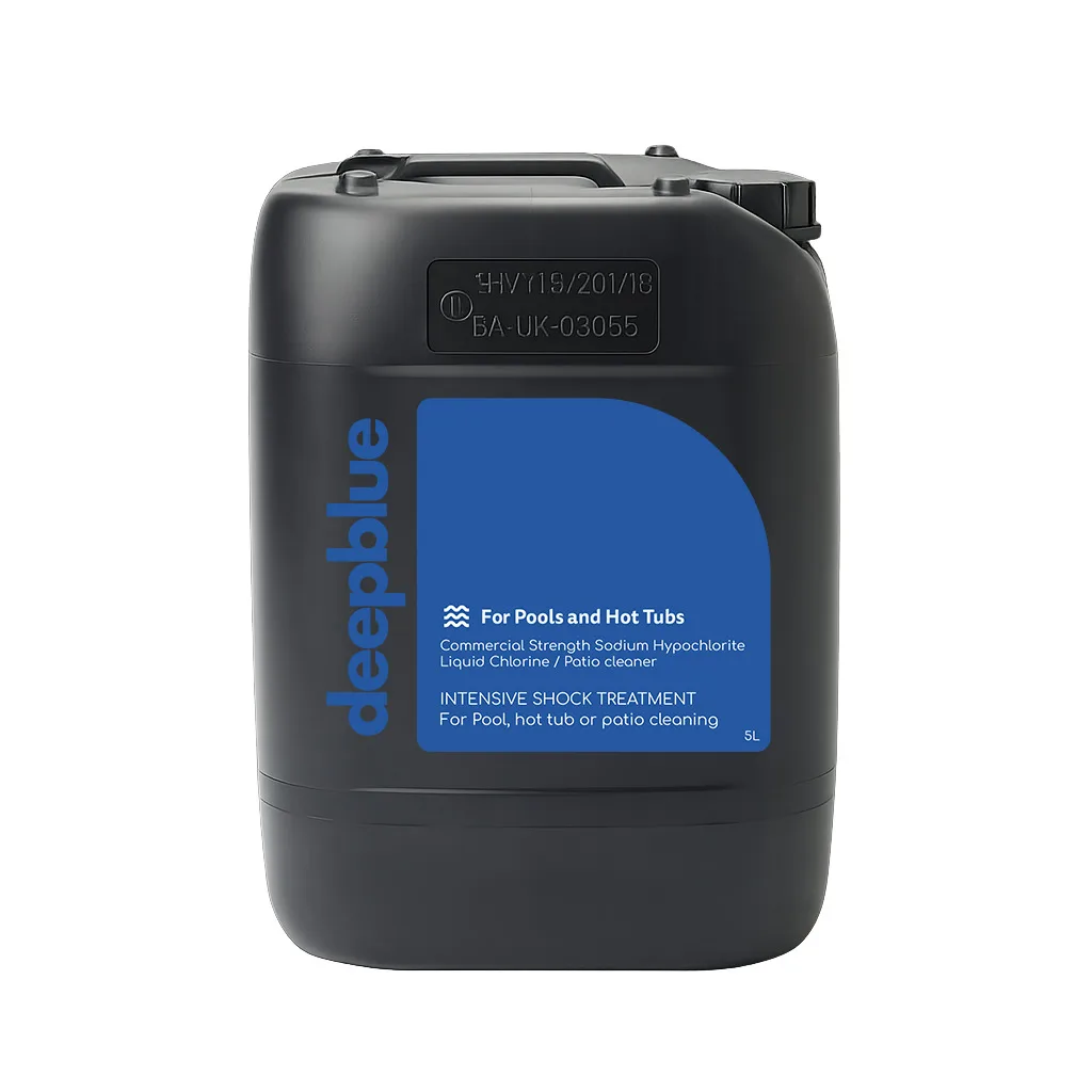 Deep Blue Pro Commercial strength Liquid chlorine for swimming pools hot tub jacuzzi Disinfectant cleaner 5litre 5L Sodium Hypochlorite