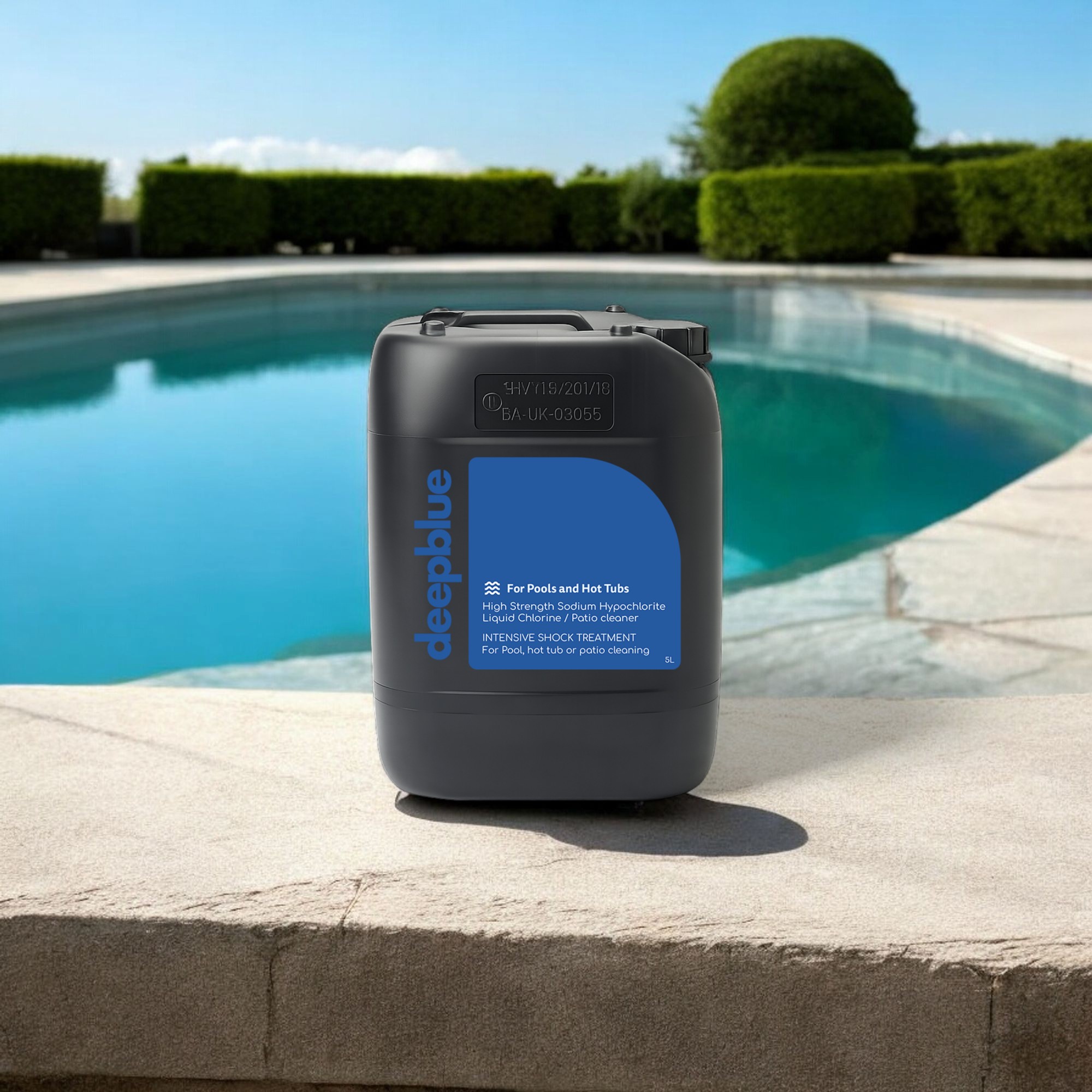 Deep Blue Pro High strength Liquid chlorine for swimming pools hot tub jacuzzi Disinfectant cleaner 20L 20 Litres Sodium Hypochlorite - Image 2