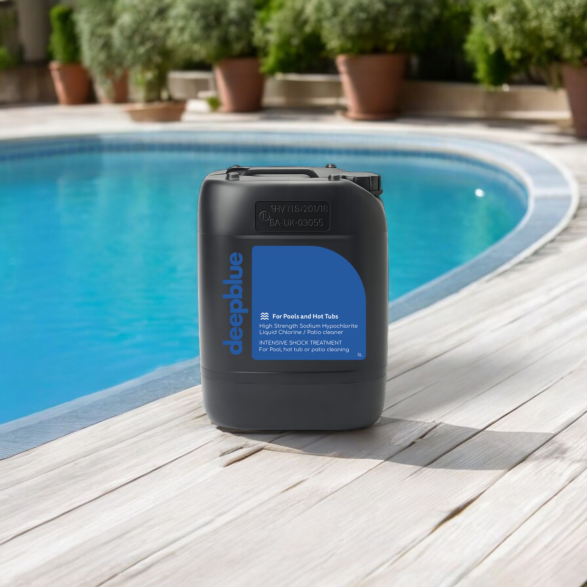 Deep Blue Pro High strength Liquid chlorine for swimming pools hot tub jacuzzi Disinfectant cleaner 20L 20 Litres Sodium Hypochlorite - Image 3