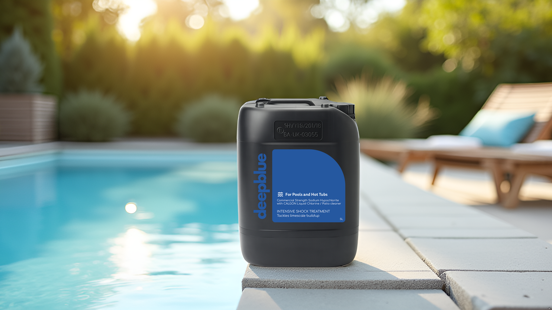 Age/Commercial use verification required: Deep Blue Pro Industrial Strength Liquid chlorine WITH CALGON for swimming pools hot tub jacuzzi Disinfecta - Image 3