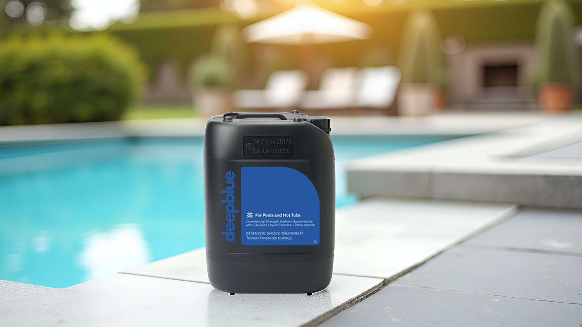 Age/Commercial use verification required: Deep Blue Pro Industrial Strength Liquid chlorine WITH CALGON for swimming pools hot tub jacuzzi Disinfecta - Image 4