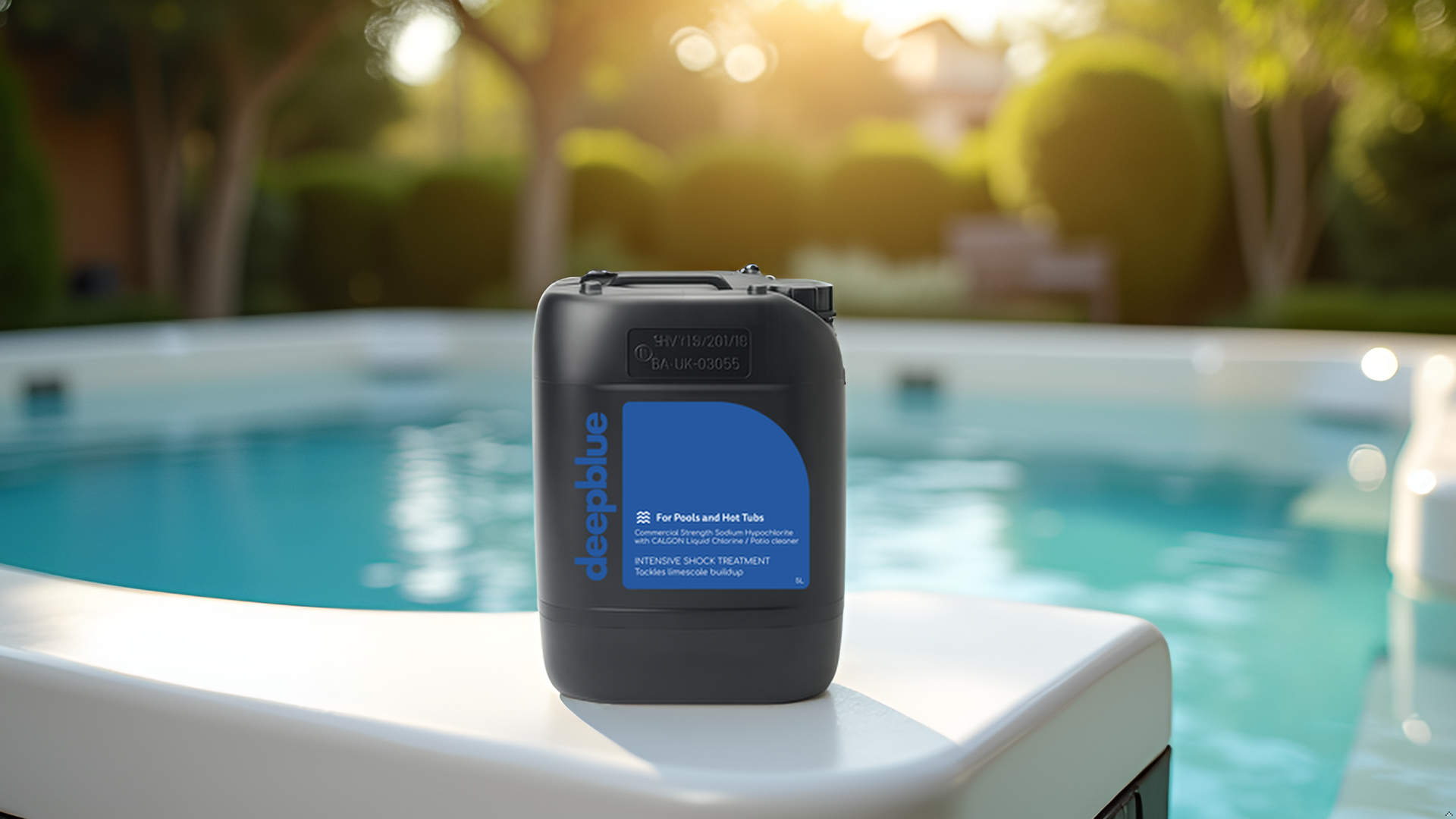 Age/Commercial use verification required: Deep Blue Pro Industrial Strength Liquid chlorine WITH CALGON for swimming pools hot tub jacuzzi Disinfecta - Image 5