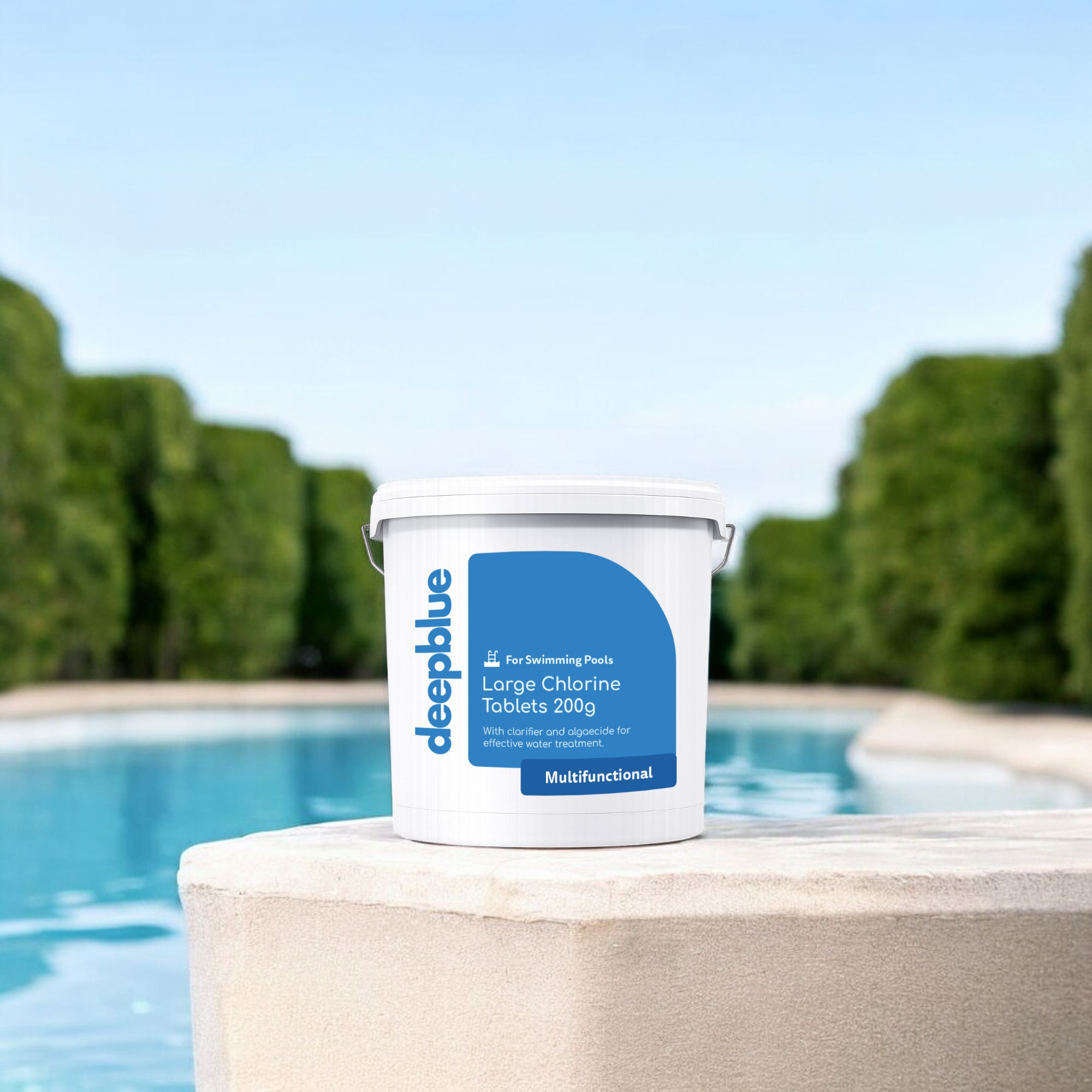 Deep Blue Pro - Multifunctional 200g Chlorine Tablets 5 kg WITH Floating dispenser. Stabilised clarifier algae inhibitor - Image 2
