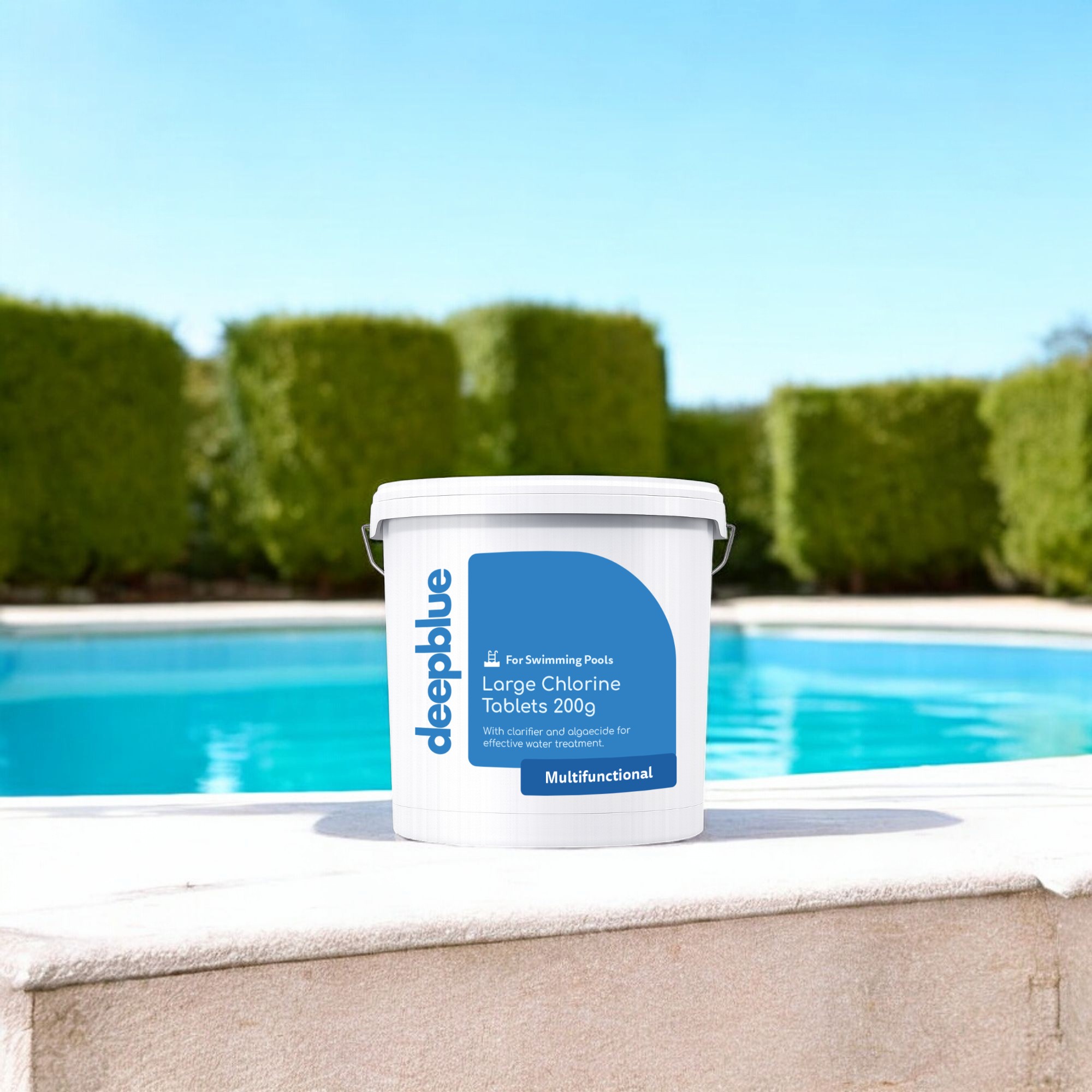 Deep Blue Multifunctional 200g Chlorine Tablets, Long Lasting with Stabiliser, Clarifier and Algae Inhibitor - 40kg - Image 2