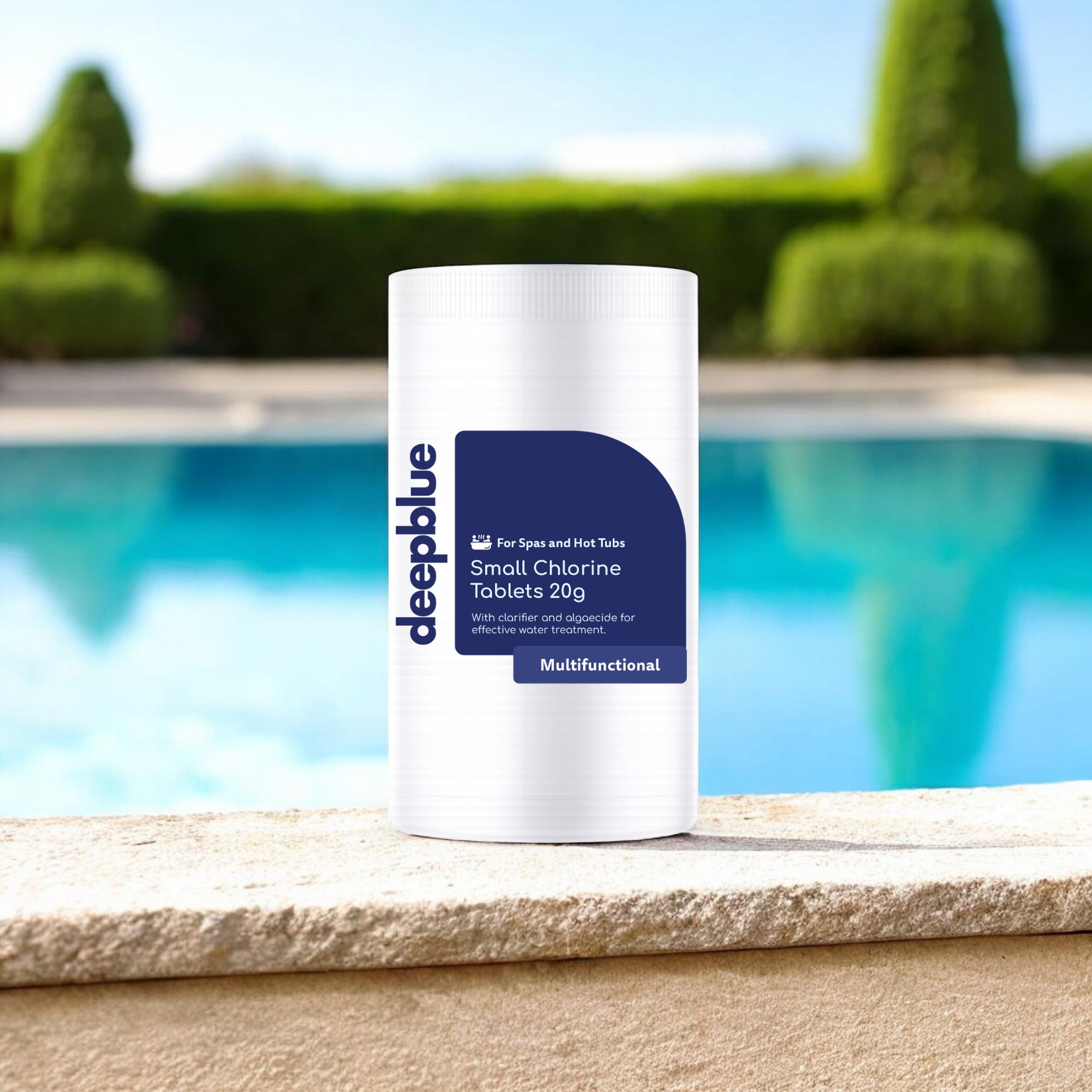 Deep Blue Pro - Multifunctional Mini 20g Chlorine Tablets 1kgWITH Floating dispenser and test strips. Stabilised clarifier algae inhibitor - Image 2
