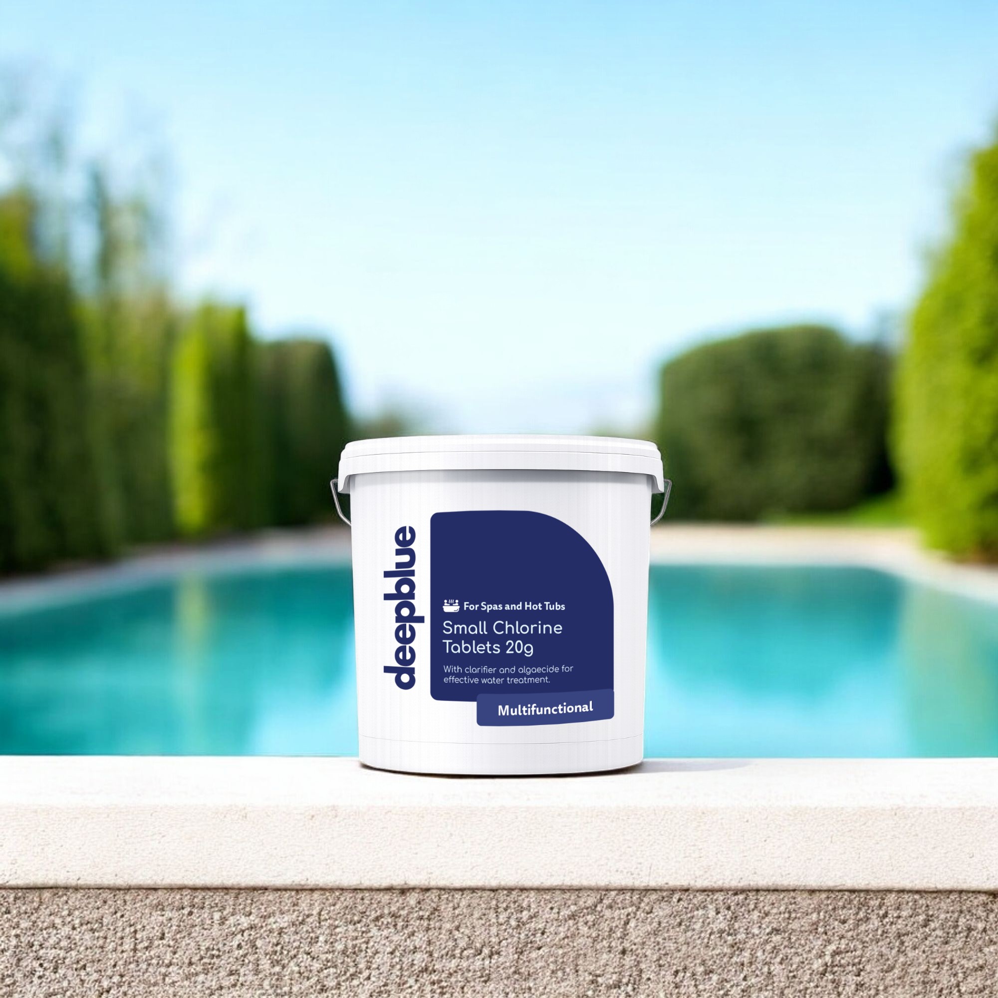Deep Blue Pro - Multifunctional Mini 20g hot tub Chlorine Tablets 5kg spa hottub WITH Floating dispenser. Stabilised clarifier algae inhibitor - Image 2