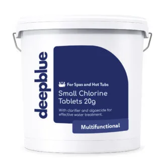Deep Blue Professional - Multifunctional Mini 20g hot tub Chlorine Tablets 5kg spa hottub WITH Floating dispenser. Stabilised clarifier algae inhibit