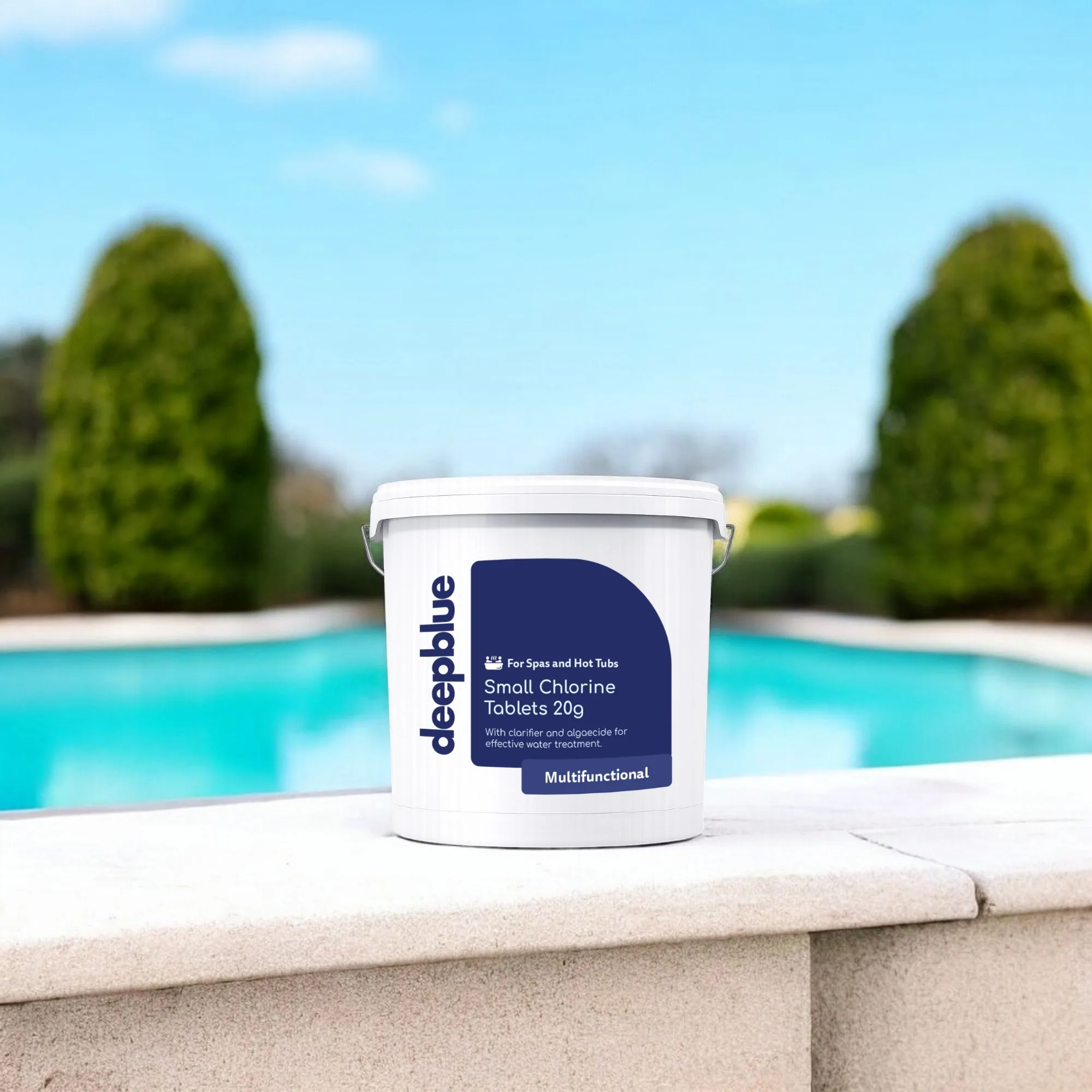Deep Blue Pro - Multifunctional Mini 20g hot tub Chlorine Tablets 2.5kg spa hottub Long lasting stabilised clarifier algae inhibitor - Image 2
