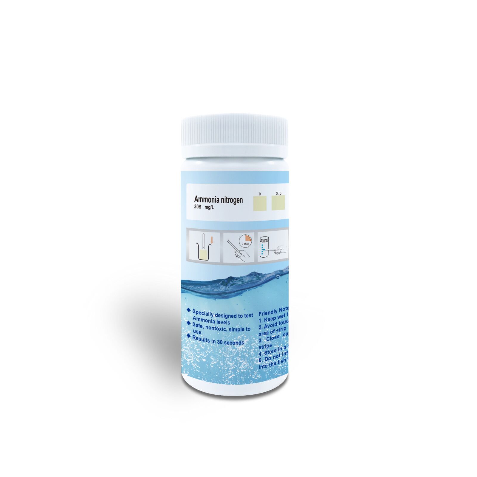 Deep Blue Ammonia Test Strips - Water Test for Aquarium, Pond, Pool & Spa