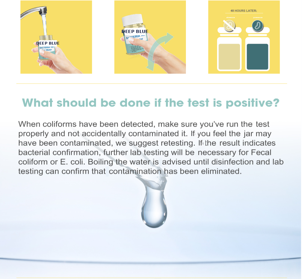 Deep Blue Coliform Bacteria Test Kit - Drinking Water Test, EPA-Compliant (48 Hour) - Image 3