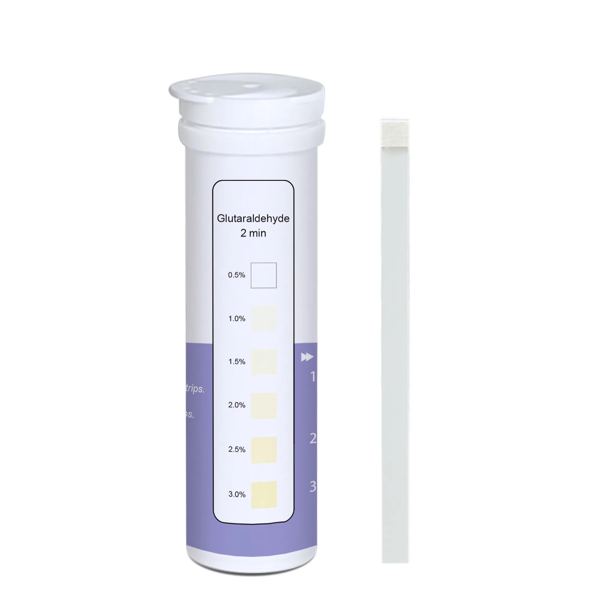 Deep Blue Glutaraldehyde Test Strips - Test Water Disinfectant Levels (0.5-3%) - Image 4