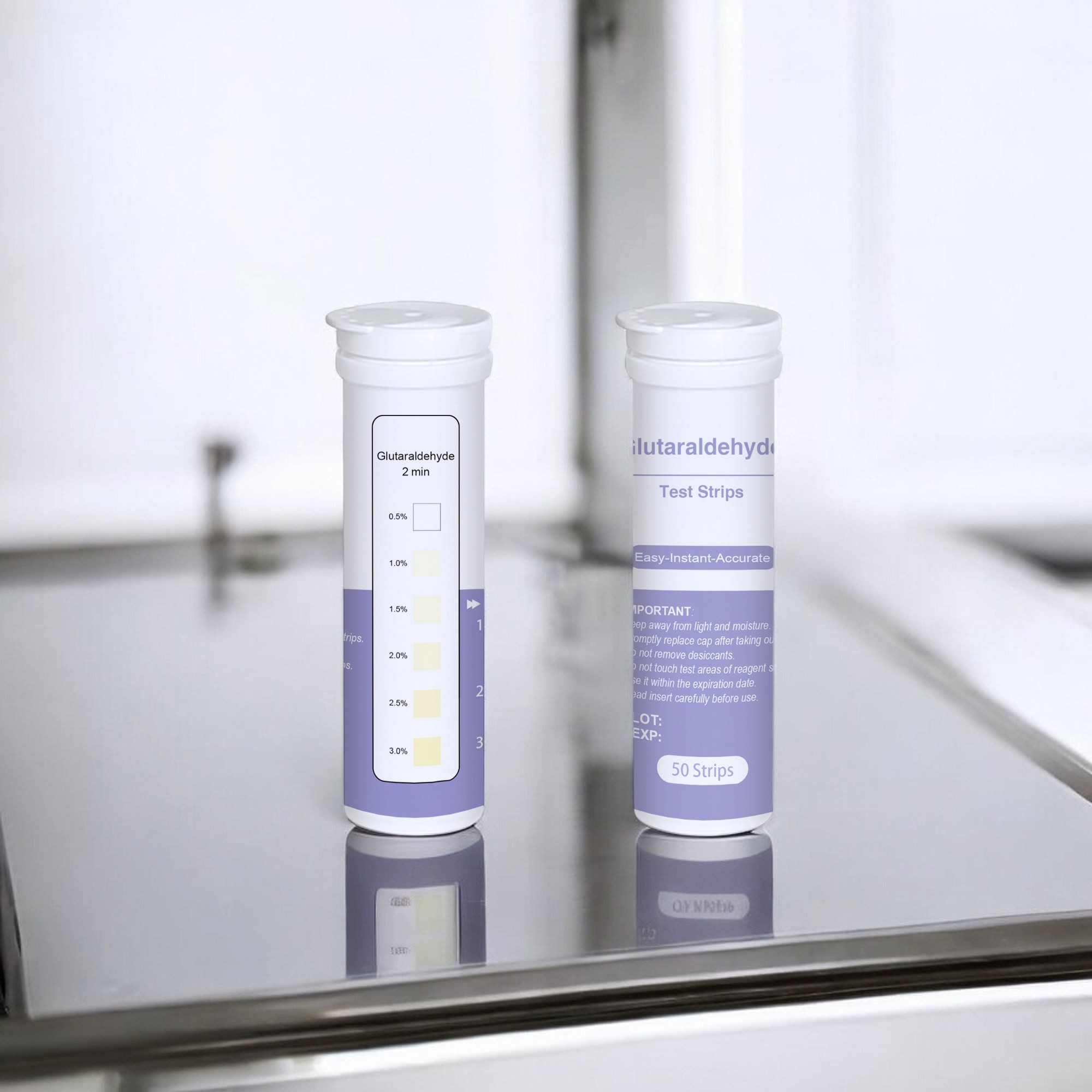 Deep Blue Glutaraldehyde Test Strips - Test Water Disinfectant Levels (0.5-3%) - Image 7