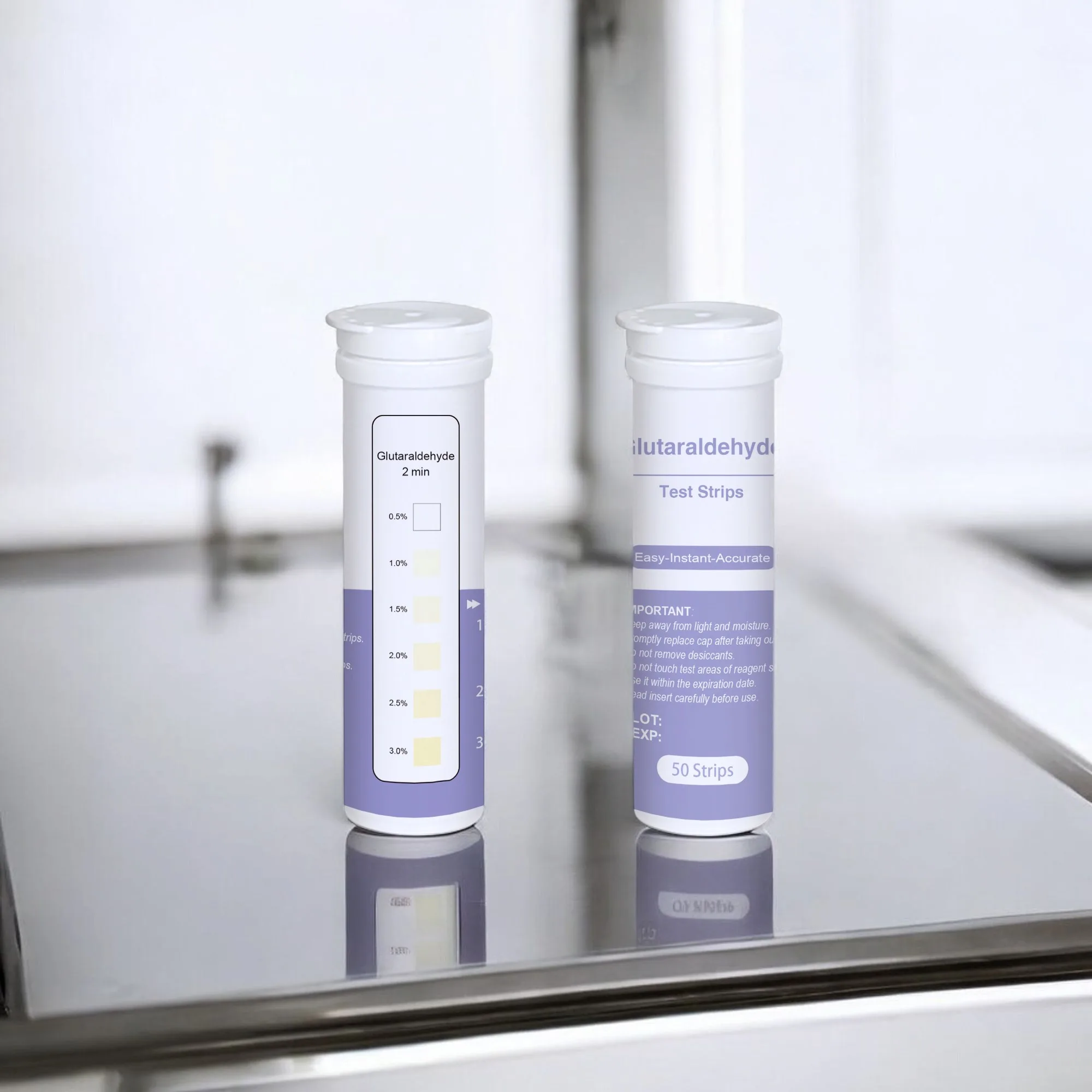 Deep Blue Glutaraldehyde Test Strips - Test Water Disinfectant Levels (0.5-3%) - Image 7
