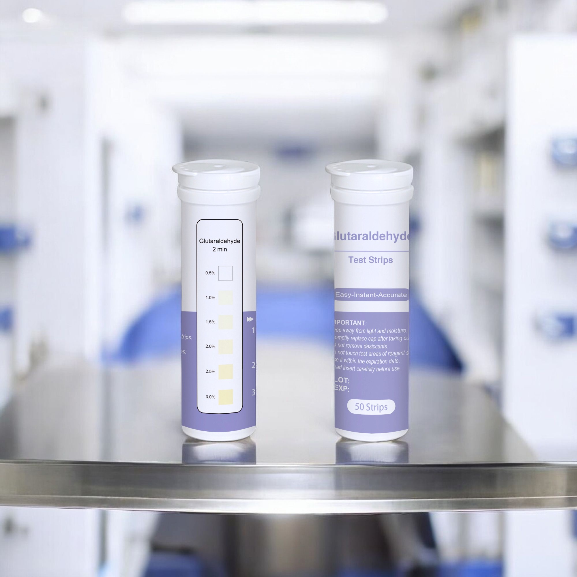 Deep Blue Glutaraldehyde Test Strips - Test Water Disinfectant Levels (0.5-3%) - Image 9