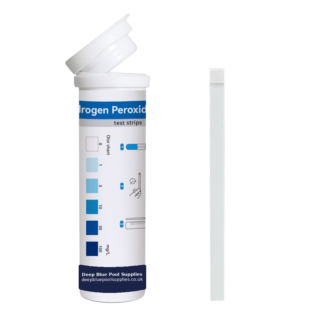 Deep Blue Hydrogen Peroxide Test Strips - Chlorine-Free Water Test for Pools & Spas (0-100mg/L) - Image 3