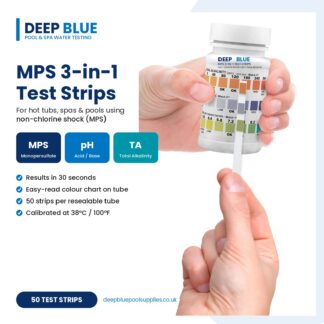 Deep Blue MPS Test Strips 3-in-1 - Non-Chlorine Shock, pH & Total Alkalinity Hot Tub & Pool Test