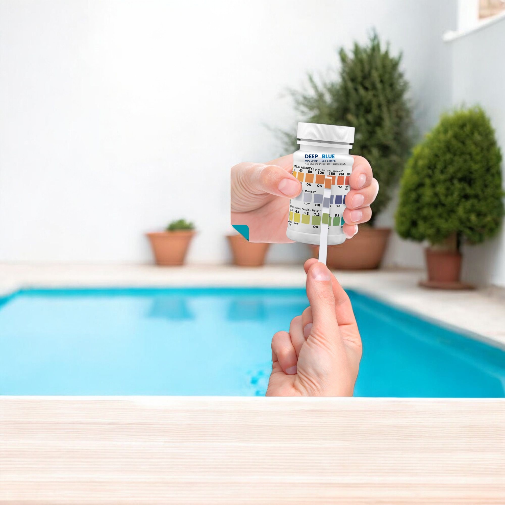Deep Blue MPS Test Strips 3-in-1 - Non-Chlorine Shock, pH & Total Alkalinity Hot Tub & Pool Test - Image 3