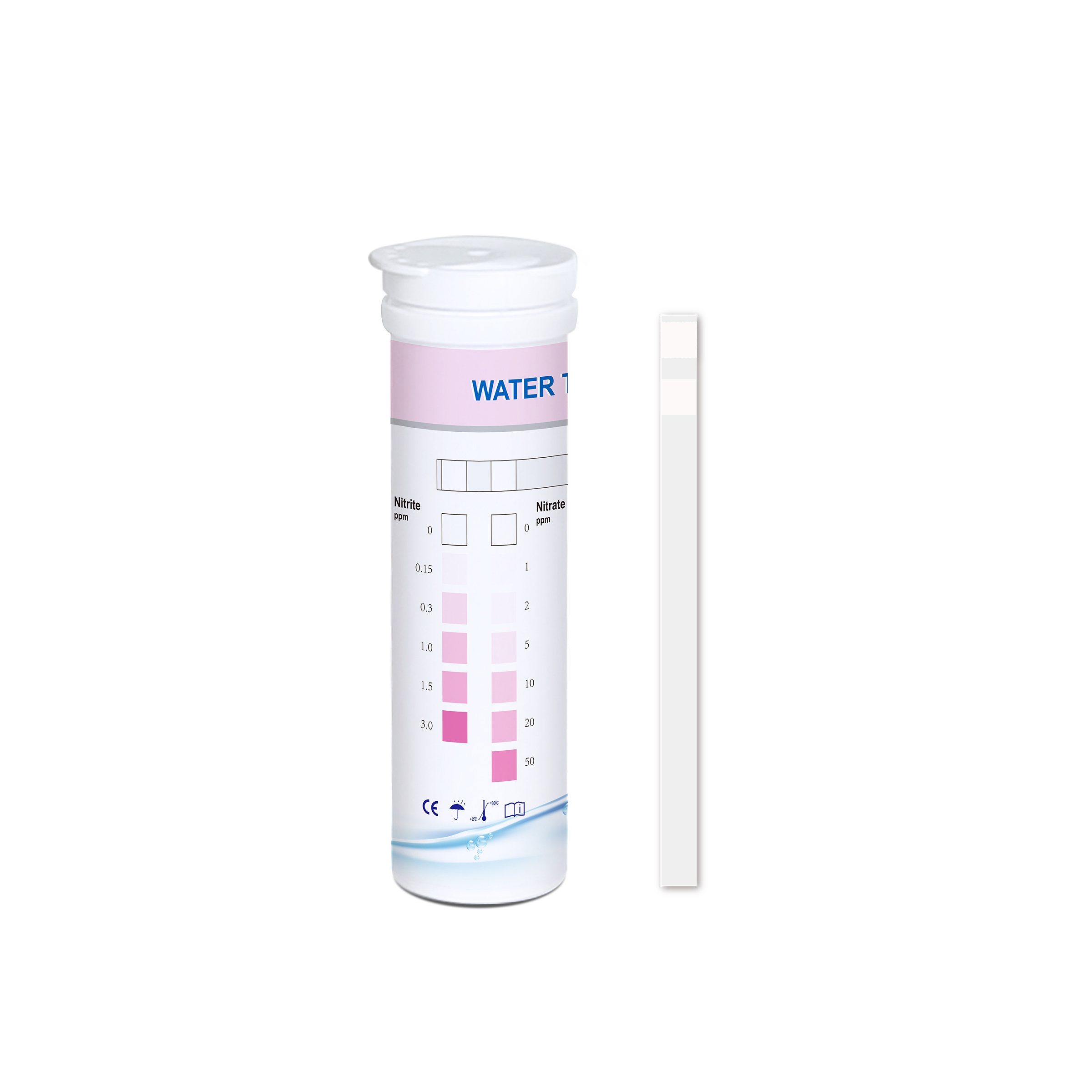 Deep Blue Nitrite & Nitrate Test Strips - Water Quality Test for Pond & Aquarium