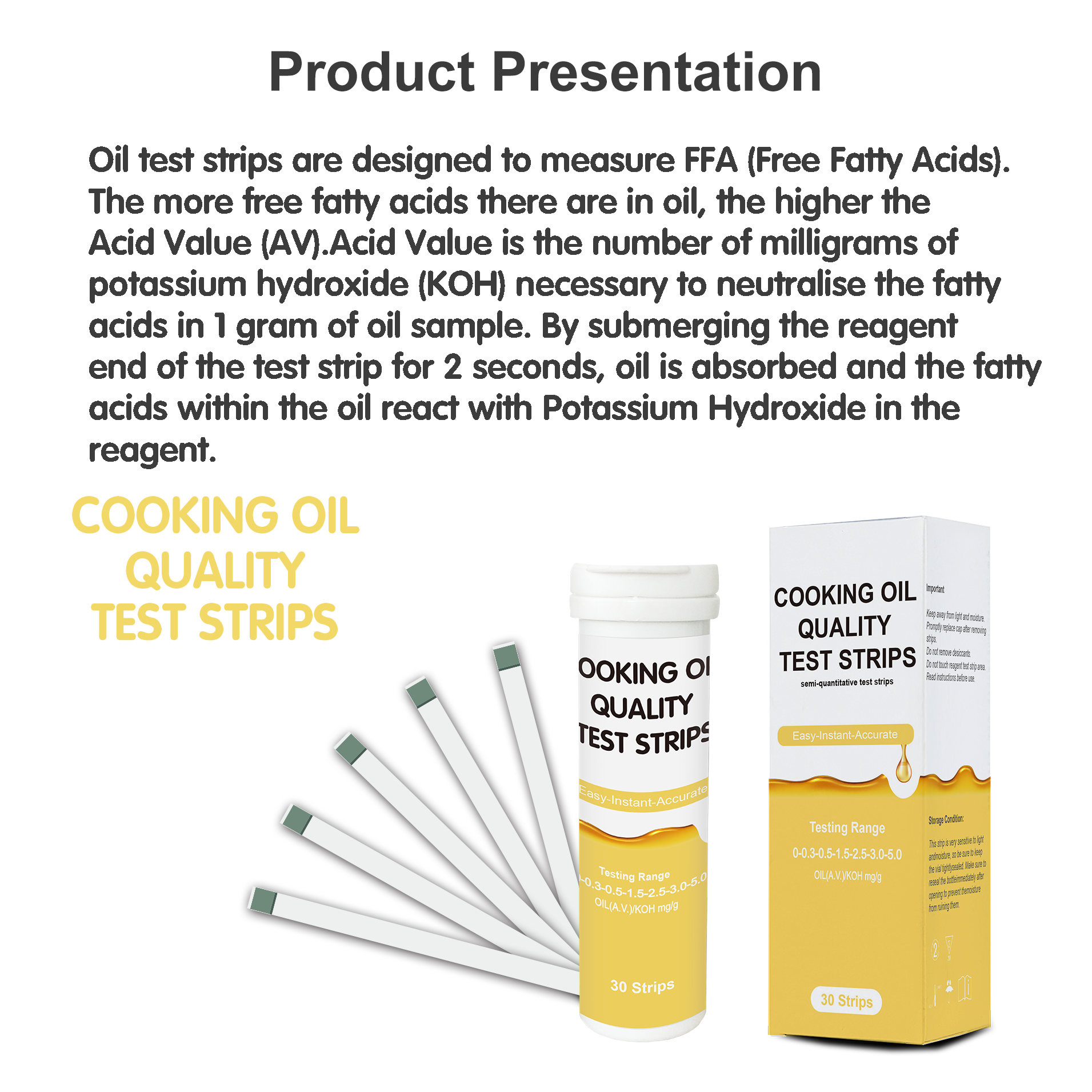 Deep Blue Cooking Oil Quality Test Strips - FFA & Acid Value Test for Fryer Oil - Image 4