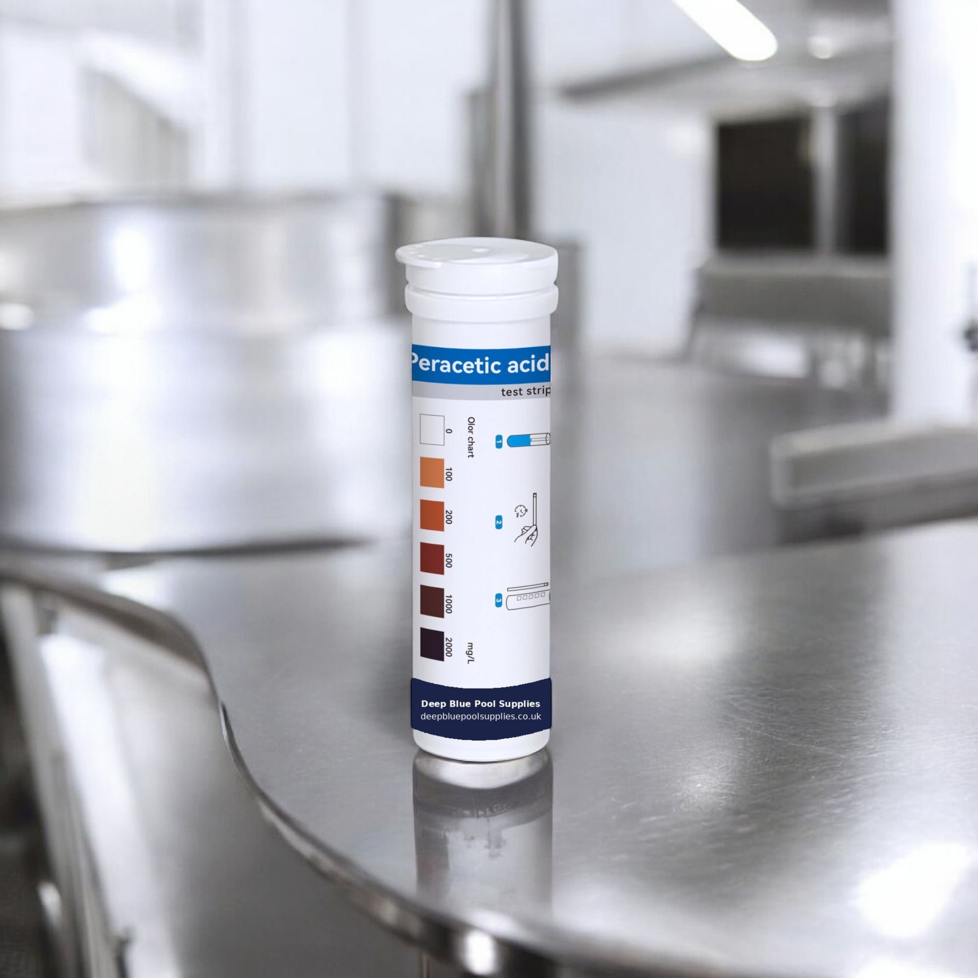 Deep Blue Peracetic Acid Test Strips - Test Disinfectant Concentration Levels (0-2000mg/L) - Image 6