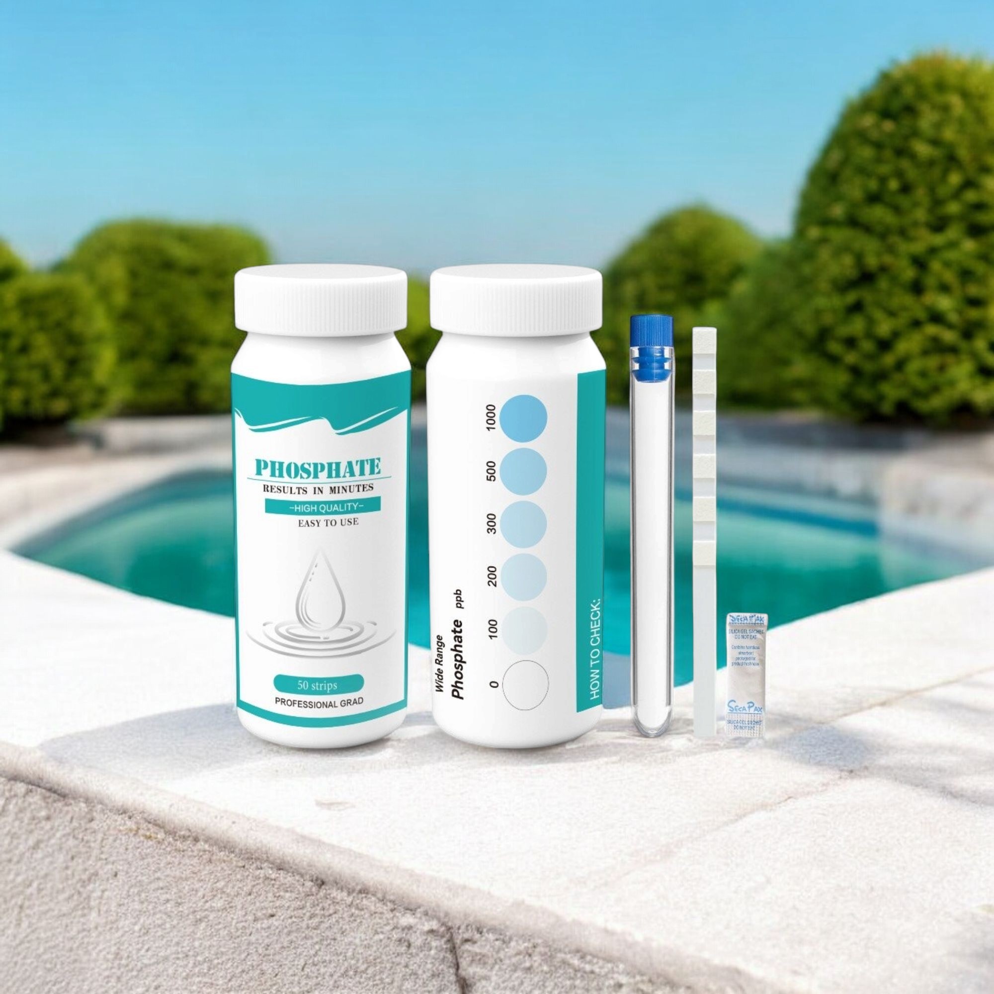 Deep Blue Phosphate Test Strips - Algae Prevention Water Test for Pool & Spa (0-1000ppb) - Image 7