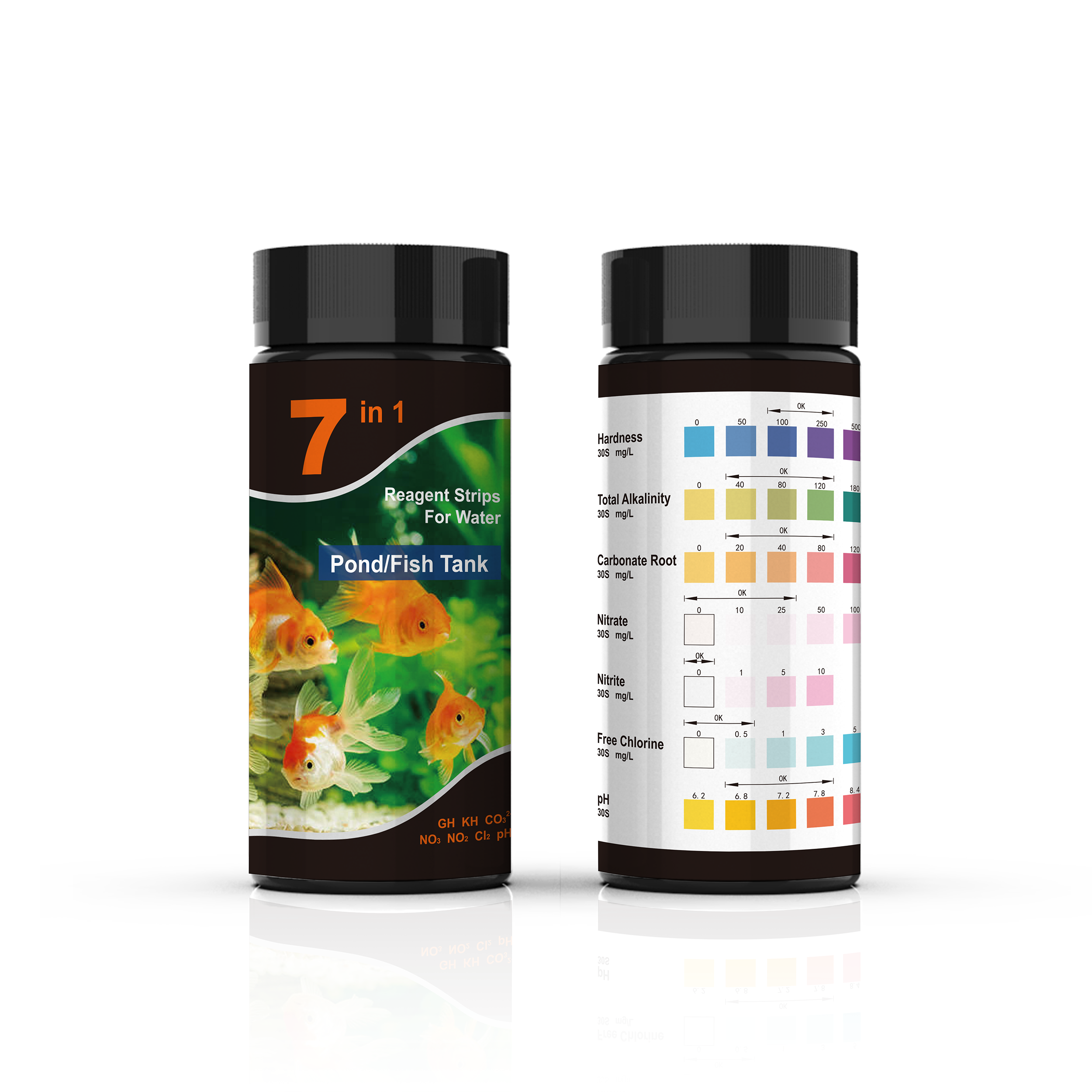 Deep Blue 7-in-1 Pond & Fish Tank Test Strips - Aquarium Water Quality Check