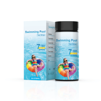 Deep Blue 7-in-1 Swimming Pool Test Strips - pH, Chlorine, Bromine & Alkalinity Water Check