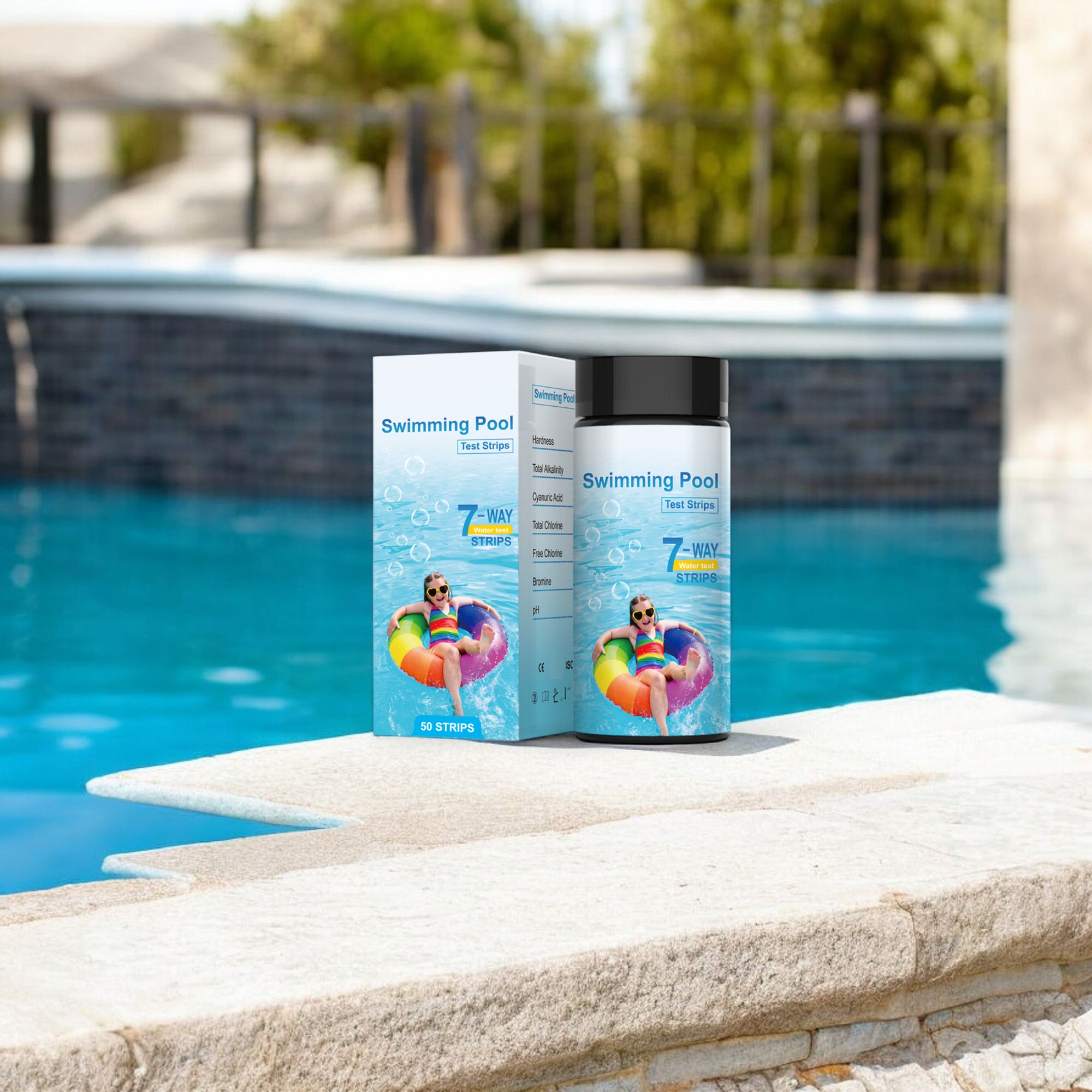Deep Blue 7-in-1 Swimming Pool Test Strips - pH, Chlorine, Bromine & Alkalinity Water Check - Image 6