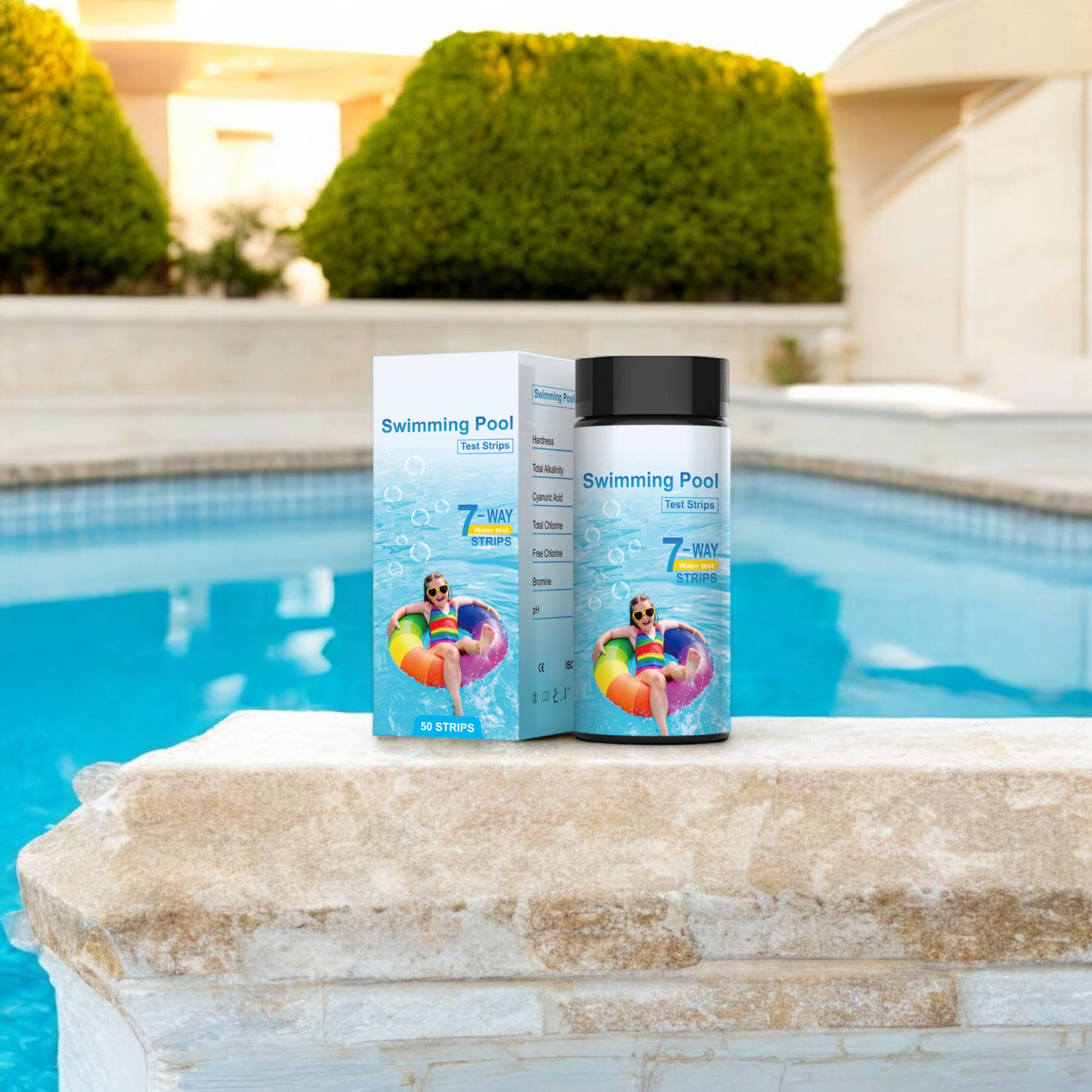 Deep Blue 7-in-1 Swimming Pool Test Strips - pH, Chlorine, Bromine & Alkalinity Water Check - Image 7