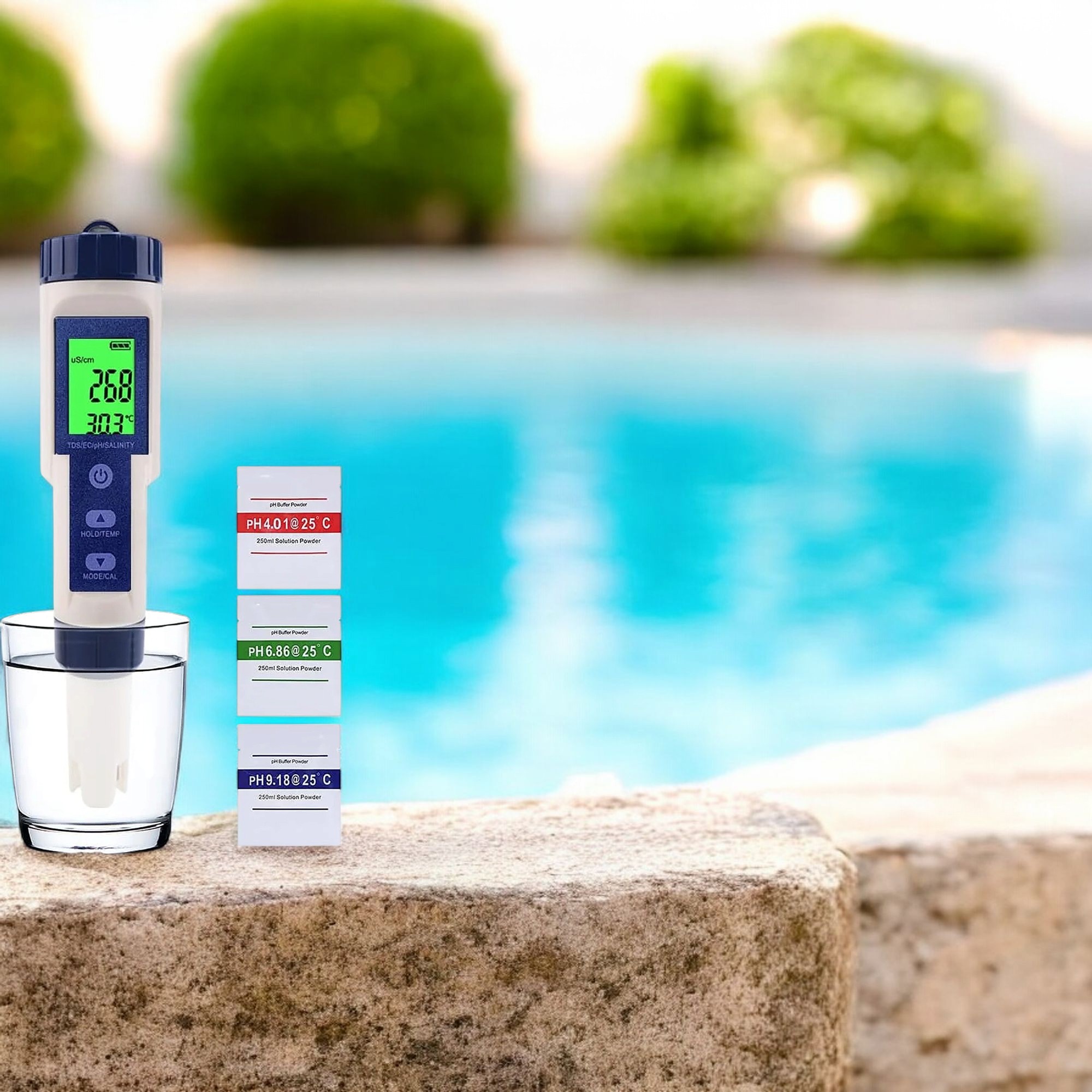 Deep Blue Pro 5-in-1 Digital Water Quality Tester with pH, Chlorine, ORP, Free chlorine and Temperature Measurements - Image 13