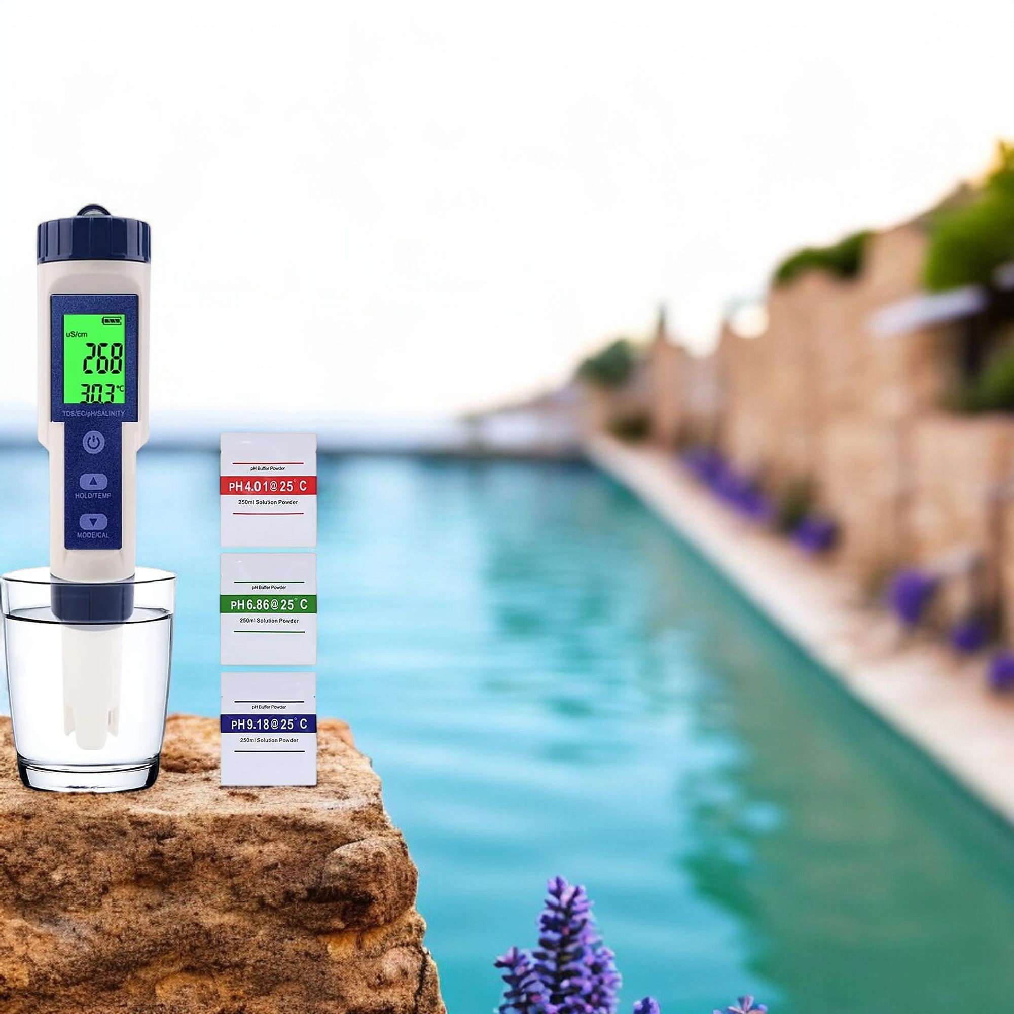 Deep Blue Pro 5-in-1 Digital Water Quality Tester with pH, Chlorine, ORP, Free chlorine and Temperature Measurements - Image 12