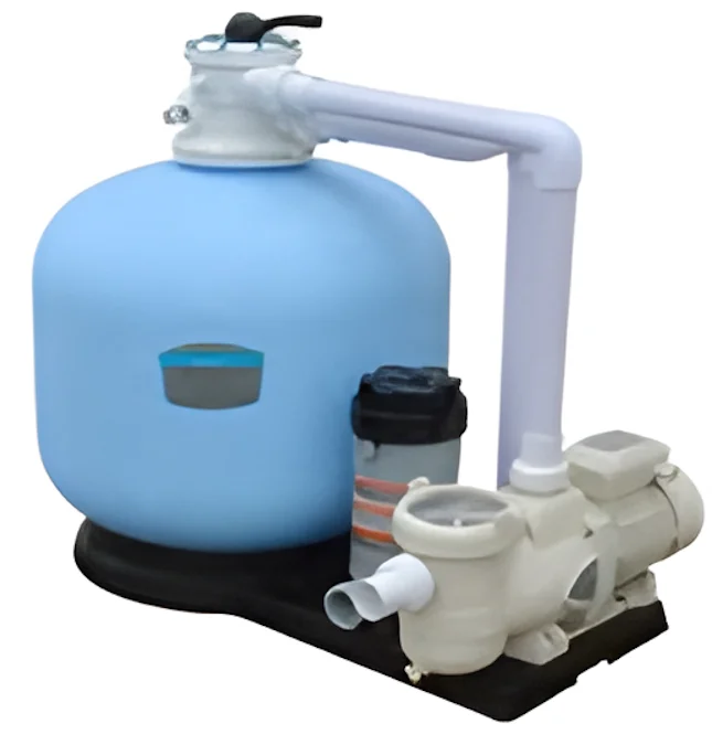 Deep Blue 25" Sand Filter, Chemical Feeder and KP Pump (1.5HP) Complete Pool System, High Performance