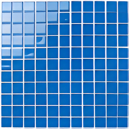 Deep Blue Fornax Glass Mosaic Tiles - 25x25mm, 300x300mm Sheet for Concrete Pools - Glass Mosaic Ursa 25x25mm - Image 2