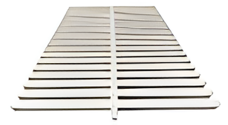 Deep Blue White I-Shaped Pool Floor Grate - 15cm Strong PP Plastic - White I-Grating 25cm - Image 2