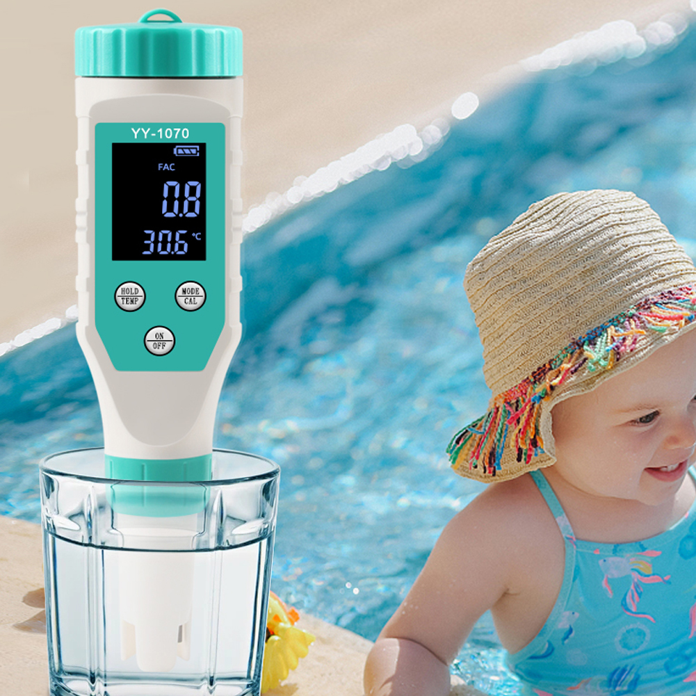 Digital 5-in-1 Water Tester for pH, Chlorine, ORP, Free Chlorine and Temperature Readings - 5 in 1 - Image 4