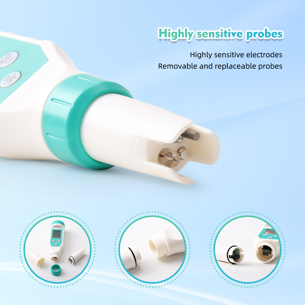 Digital 5-in-1 Water Tester for pH, Chlorine, ORP, Free Chlorine and Temperature Readings - 5 in 1 - Image 6