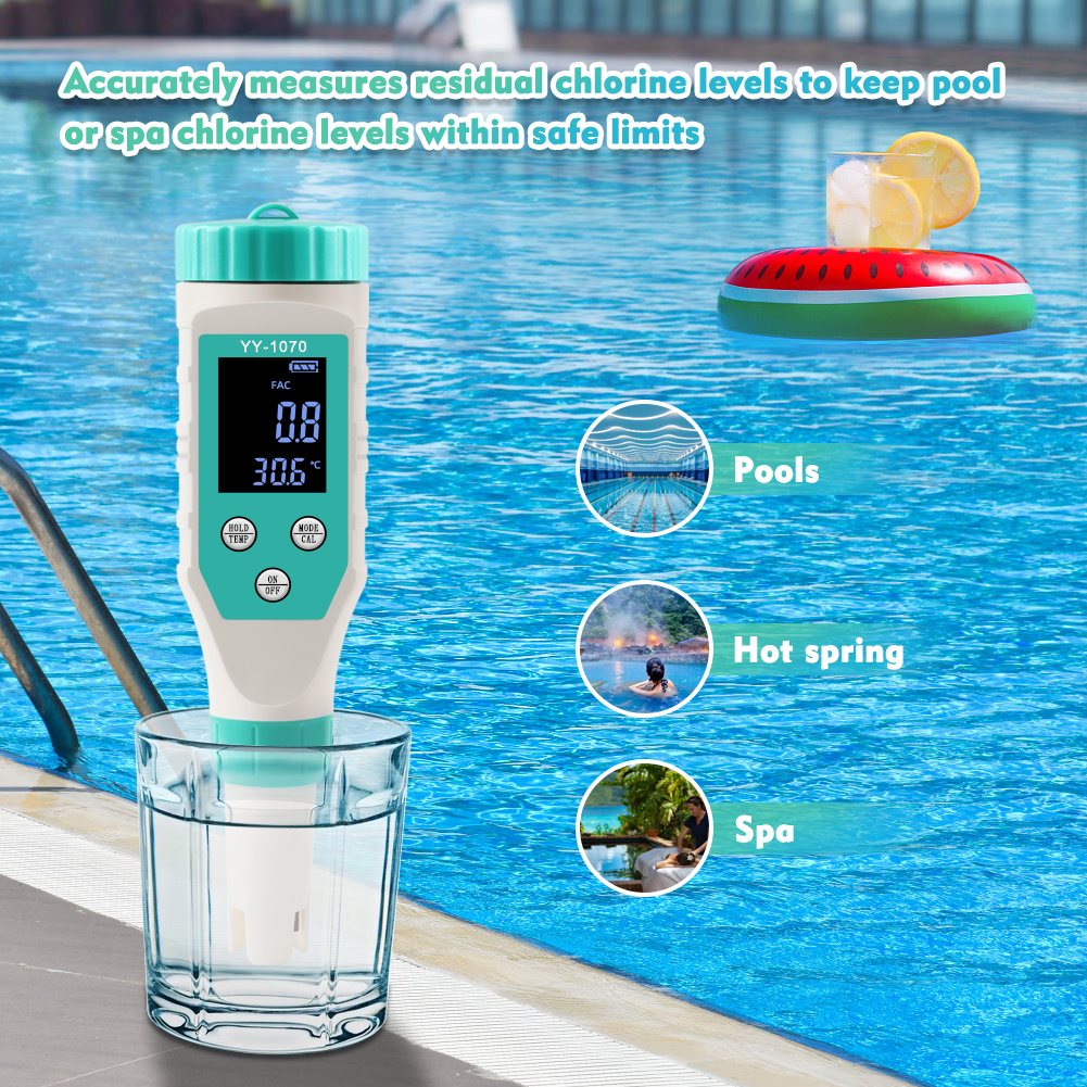 Digital 5-in-1 Water Tester for pH, Chlorine, ORP, Free Chlorine and Temperature Readings - 5 in 1 - Image 8