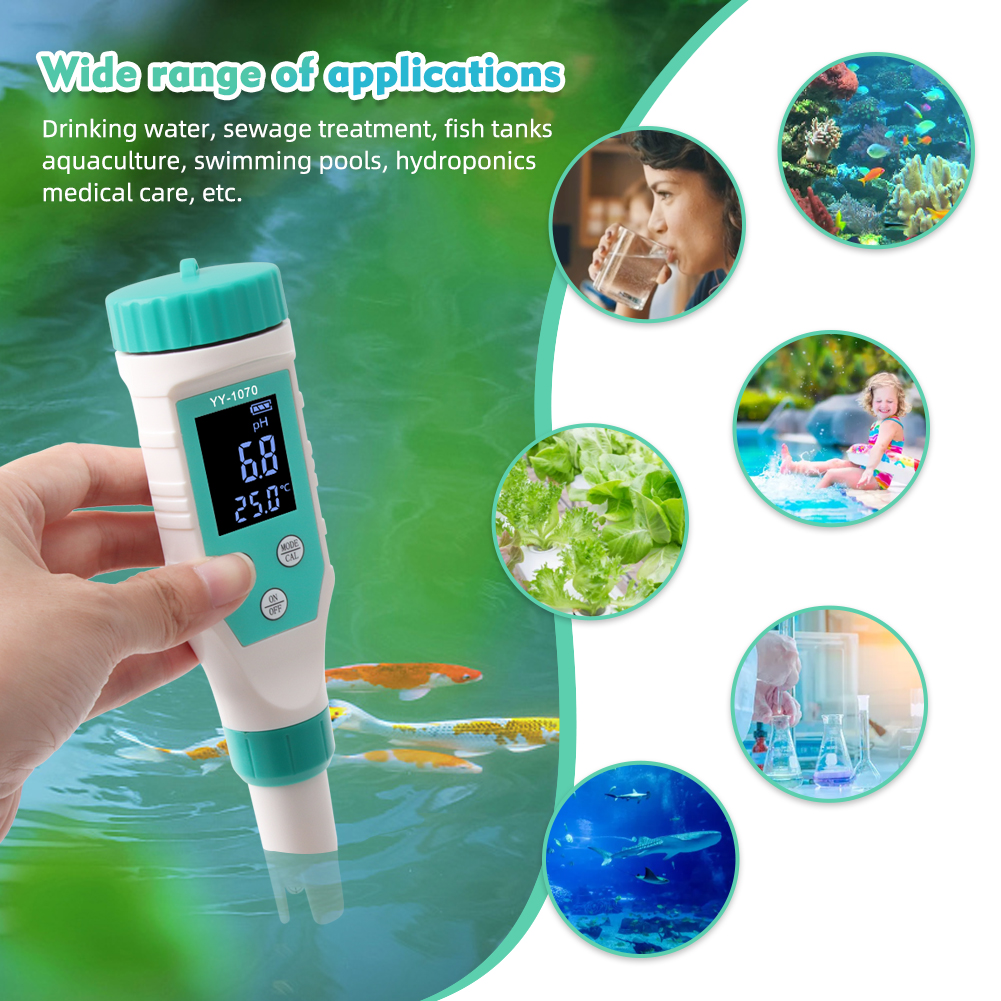 Digital 5-in-1 Water Tester for pH, Chlorine, ORP, Free Chlorine and Temperature Readings - 5 in 1 - Image 9