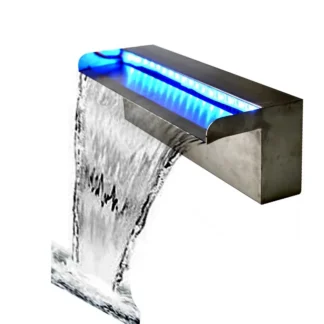 Deep Blue Swimming Pool Fountain Waterfall Water Feature, 1200mm, 35mm Lip - PVC Waterfall 600mm 35mm Lip