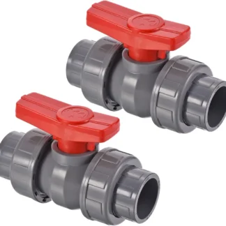 Deep Blue Pro True Union PVC Ball Valve, 1.25 Inch Socket, Heavy Duty (637g) - PVC Ball Valve Socket 2Inch