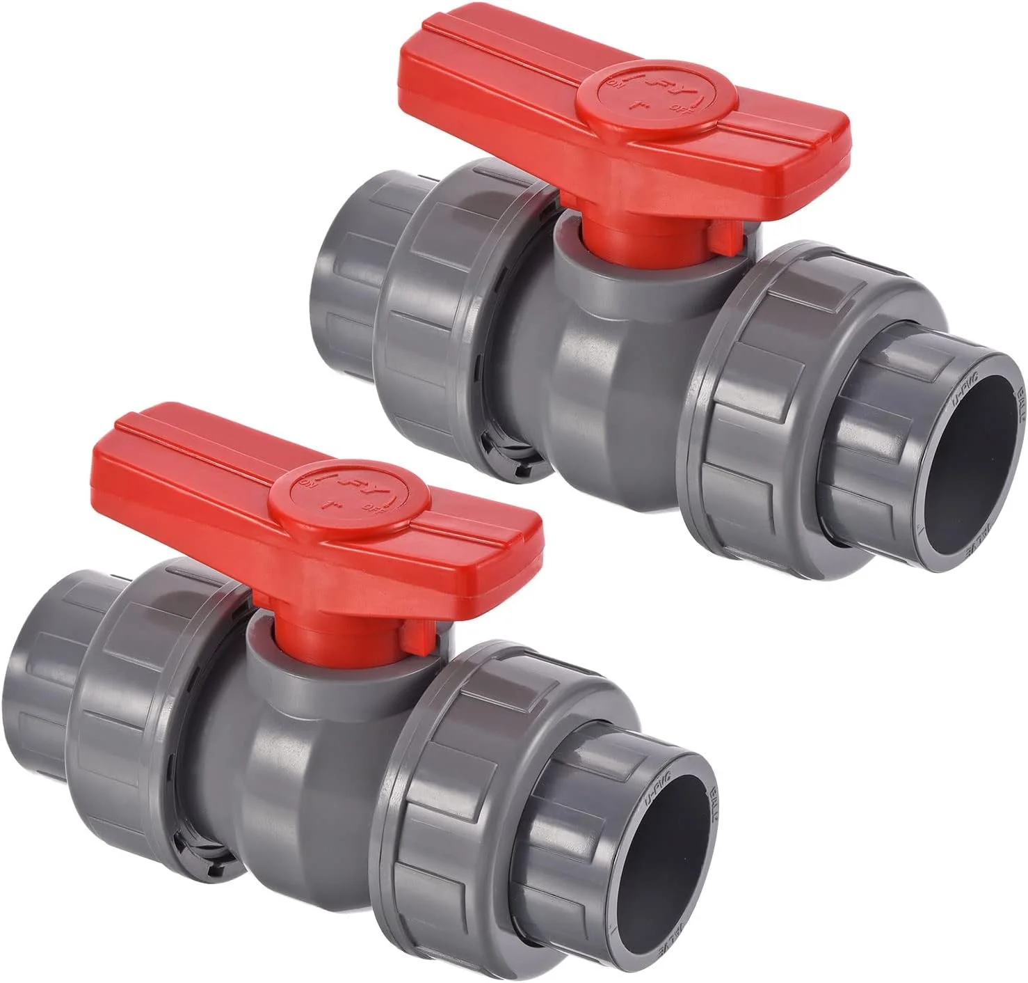 Deep Blue Pro True Union PVC Ball Valve, 1.25 Inch Socket, Heavy Duty (637g) - PVC Ball Valve Socket 1.5Inch