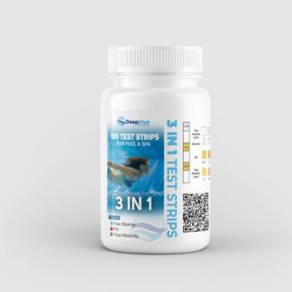 Deep Blue Strip-Ease 50 Test Strips (Bottle) for Pool and Hot Tub Testing, Free Analysis App - Chlorine, Bromine, pH, Alkalinity, Hardness, Cyanuric - 3 Way Chlorine