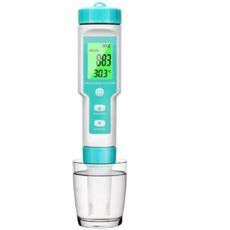Digital 5-in-1 Water Tester for pH, Chlorine, ORP, Free Chlorine and Temperature Readings - 7 In 1